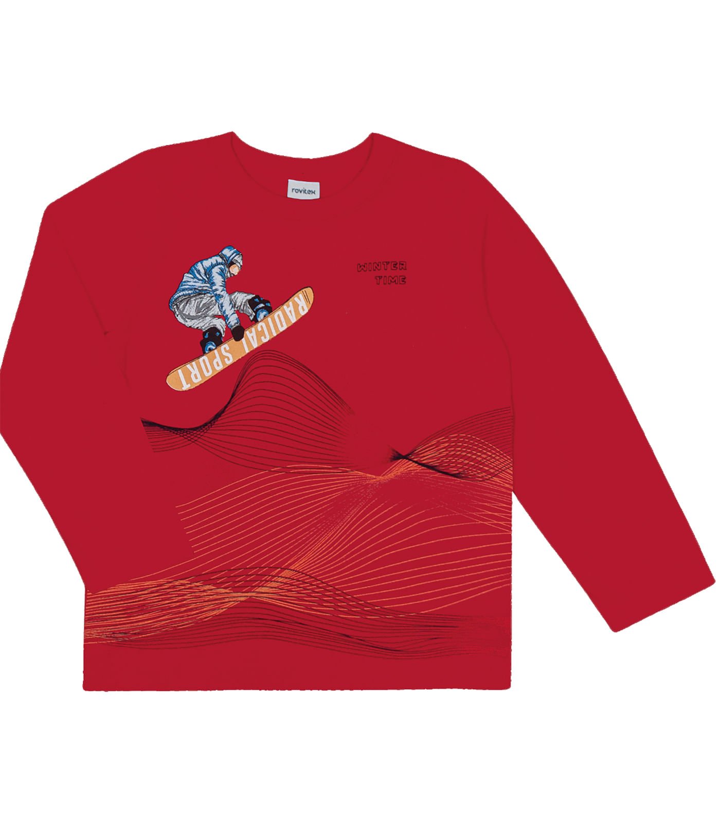 Camiseta Infantil Masculina Sport  Rovitex Kids Vermelho