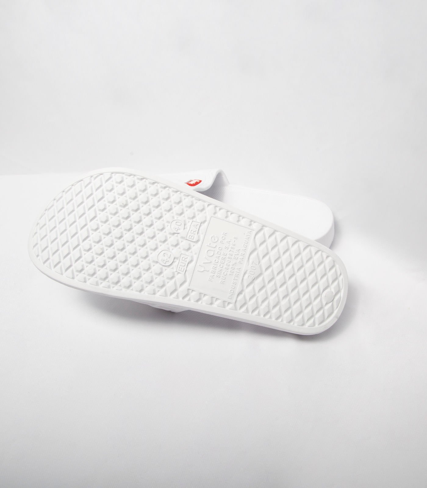 Chinelo Slide Masculino Yvate Branco Branco 3