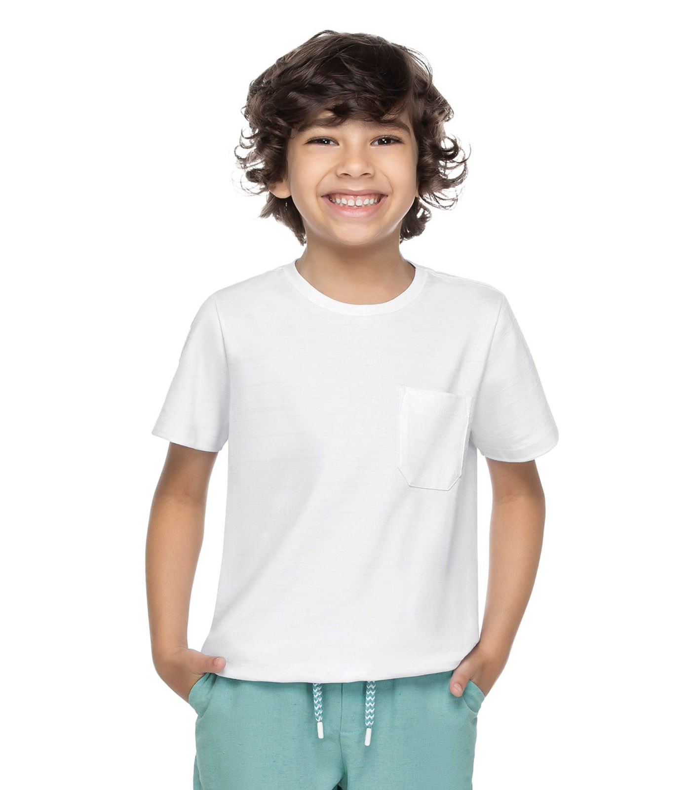 Camiseta Infantil Masculina Básica Trick Nick Branco