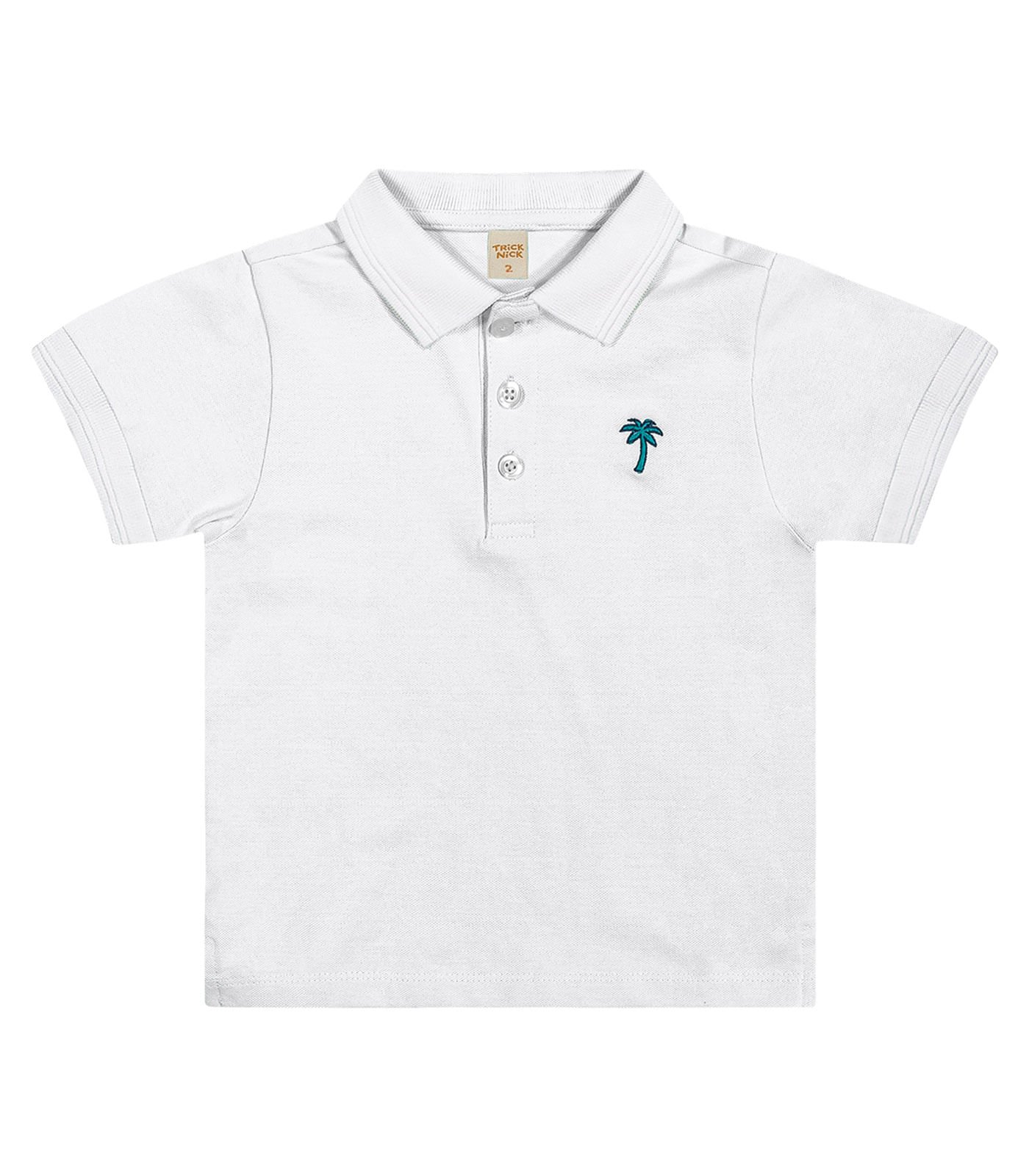 Camisa Polo Infantil Masculina Trick Nick Branco