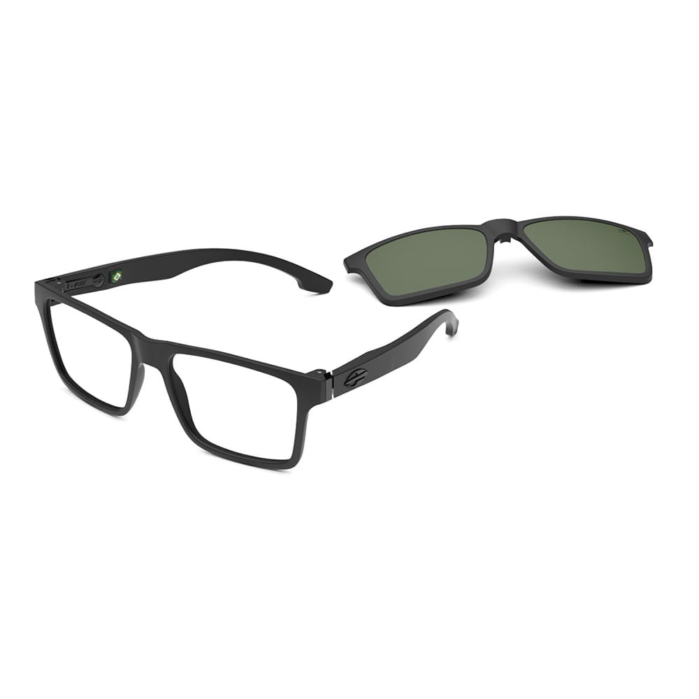 Óculos de grau mormaii swap ng preto fosco com preto