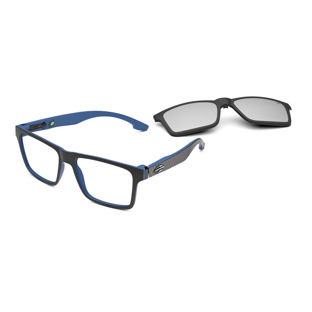 Óculos de grau mormaii swap ng preto parede azul fosco
