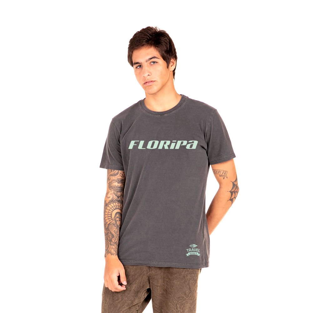 Camiseta masculina travel series floripa mormaii