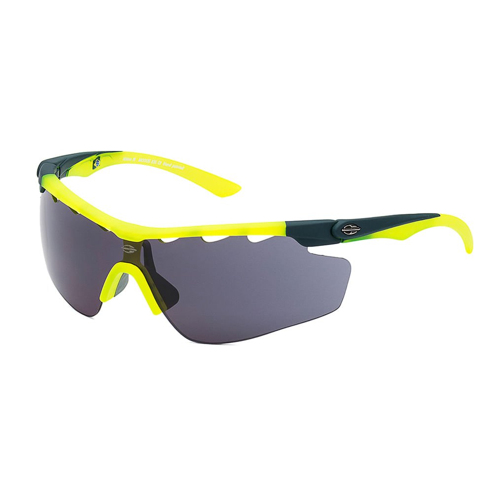 Óculos de sol mormaii athlon 3 verde com amarelo lente cinza