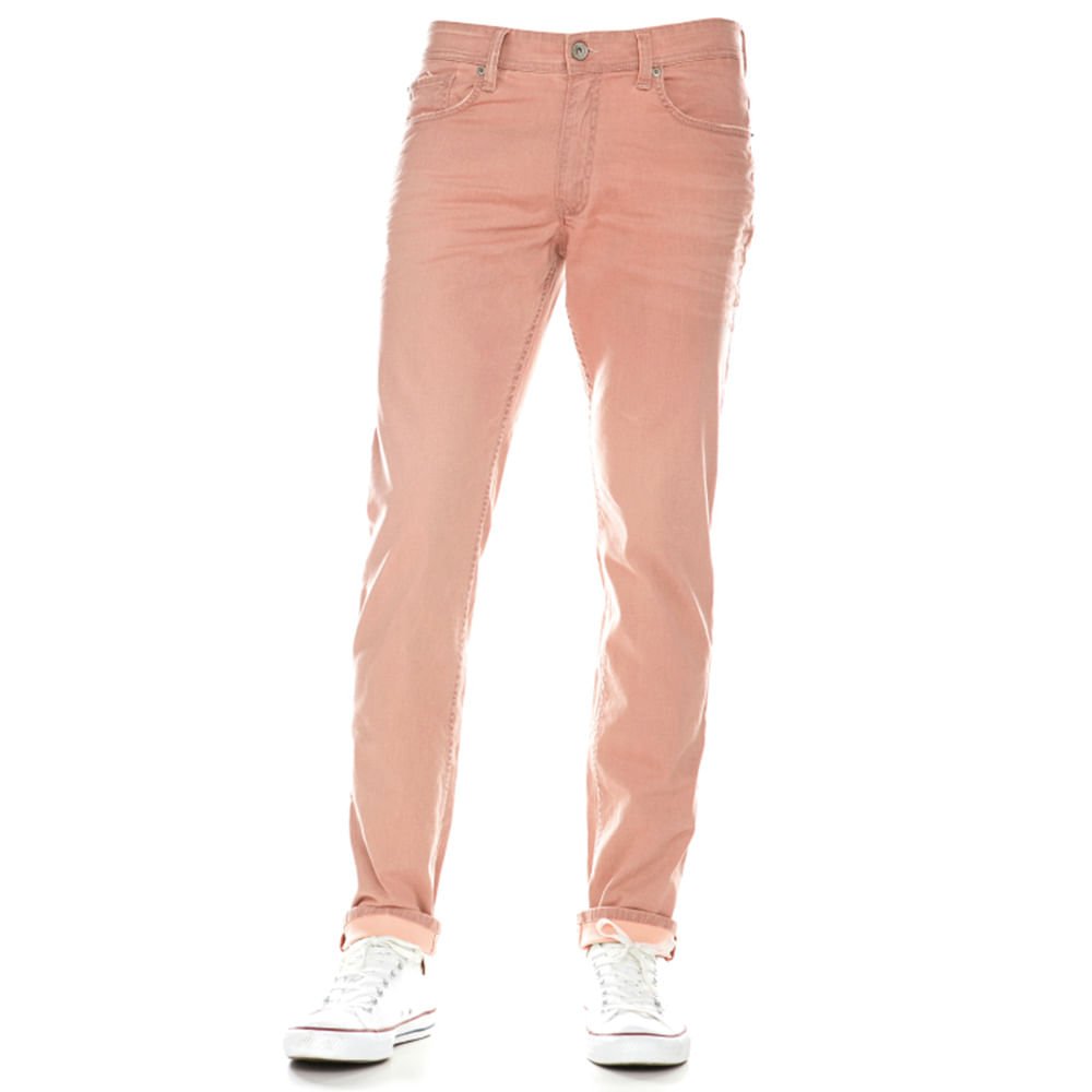Calça Masculina Slim Jeans Colors - Rose Convicto