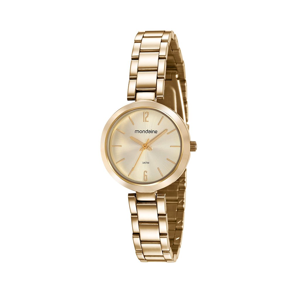 Relógio Feminino Minimalista Slim Dourado