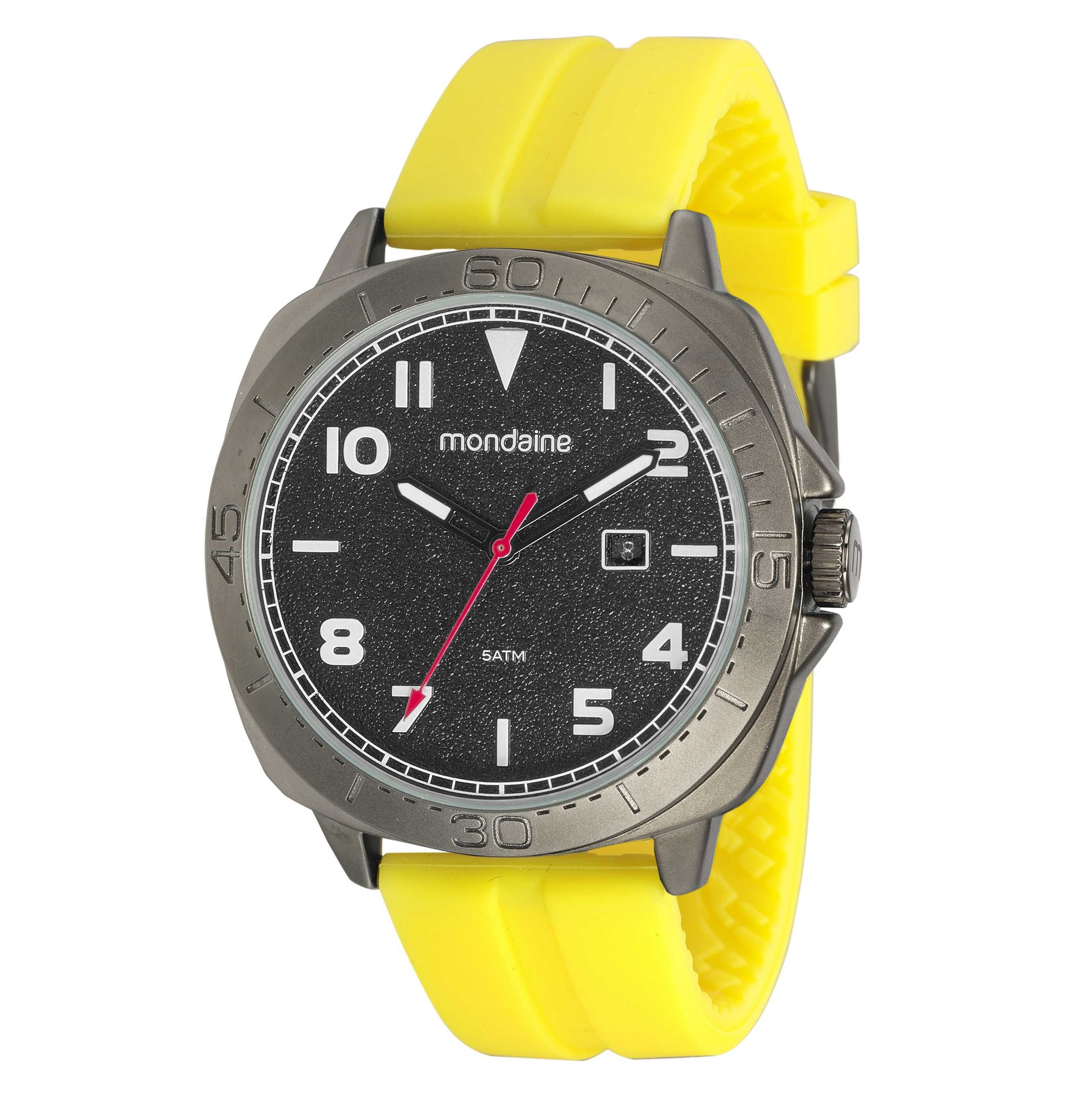 Relógio Masculino Esportivo Silicone Amarelo Amarelo 1