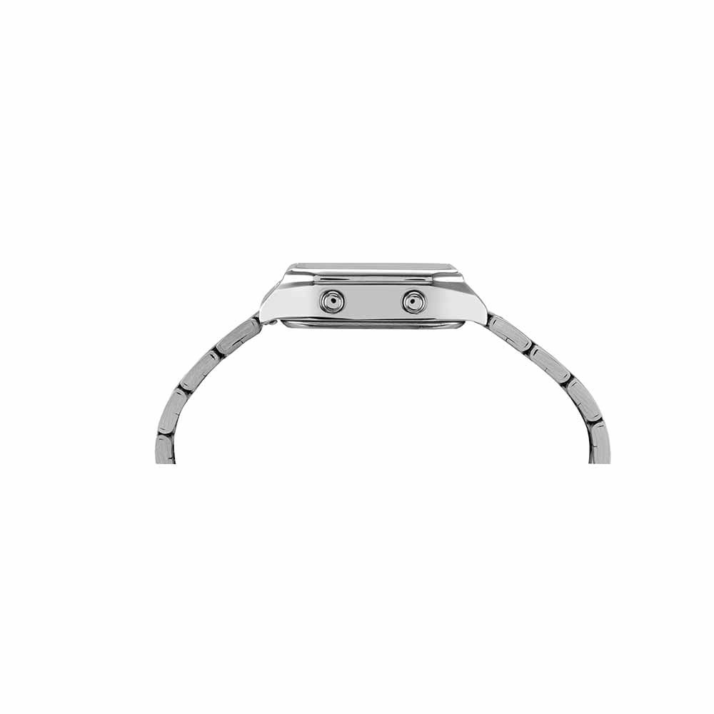 Relógio Feminino Quadrado Anadigi Prata Prata 2