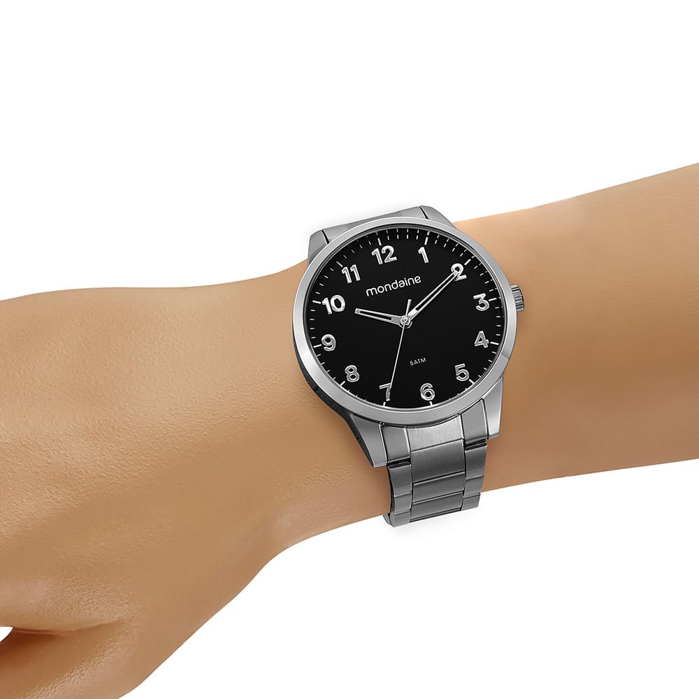 Relógio Masculino Casual Prata Prata 3