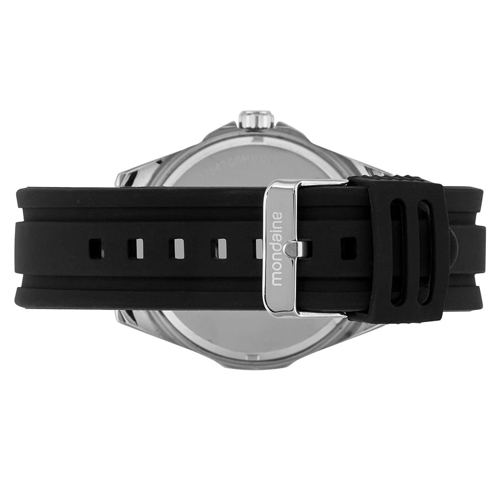 Relógio Masculino Multifunção Silicone Prata Prata 3