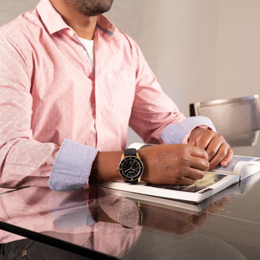 Relógio Masculino Esportivo Silicone Dourado Dourado 4