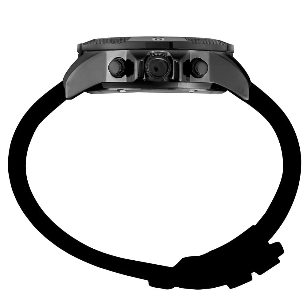 Relógio Anadigi Esportivo Silicone Cinza Preto 2