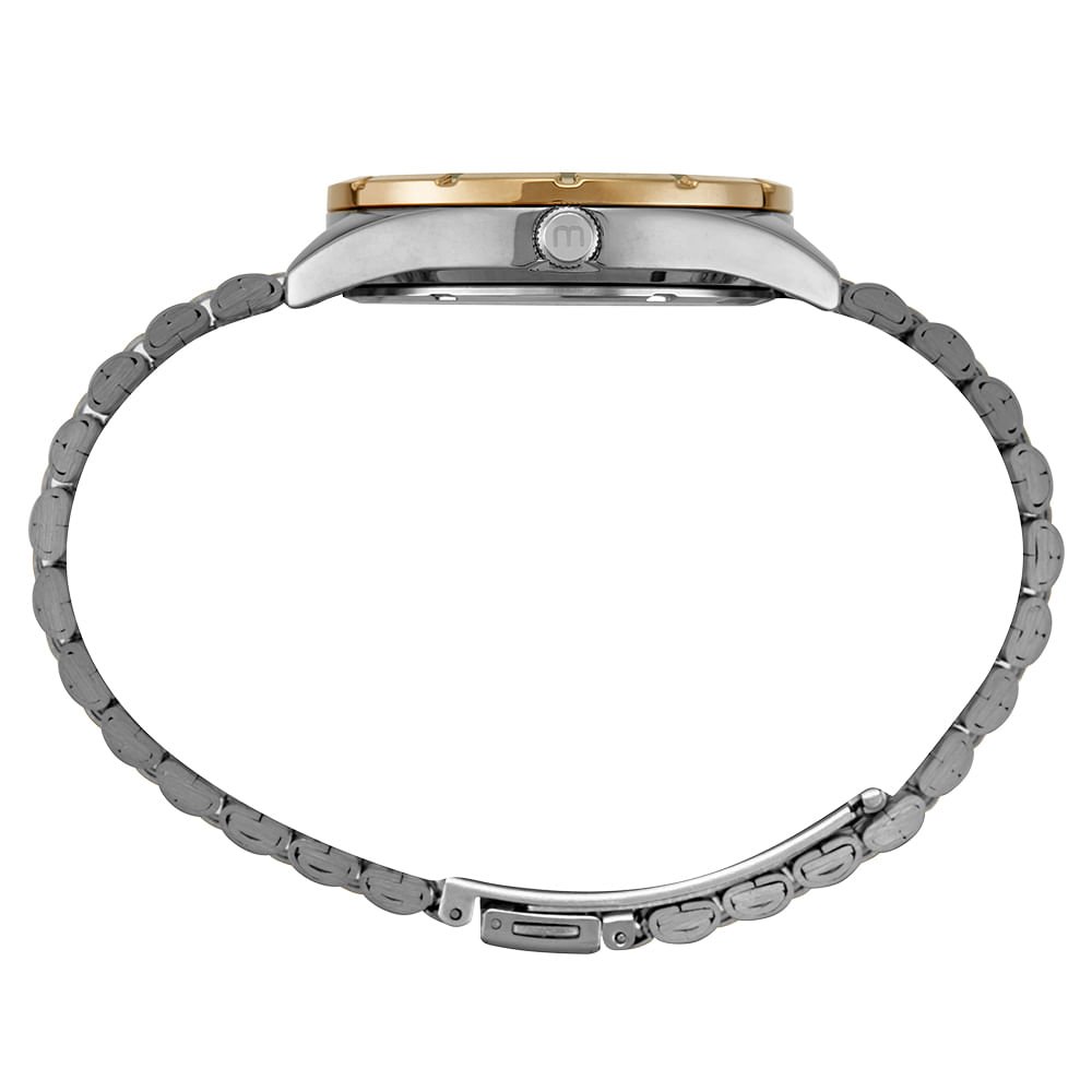 Relógio Masculino Social Prata e Dourado Dourado 2