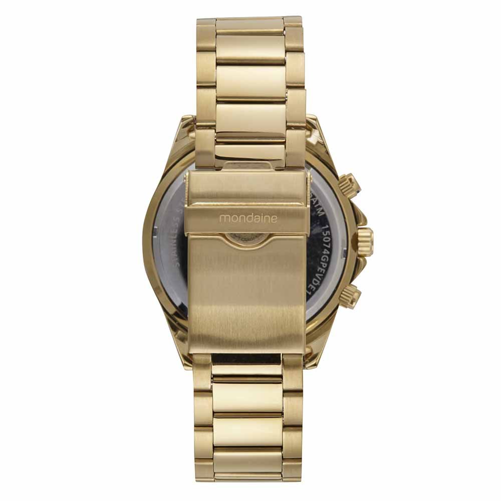 Relógio Masculino Cronógrafo Casual Dourado Dourado 3