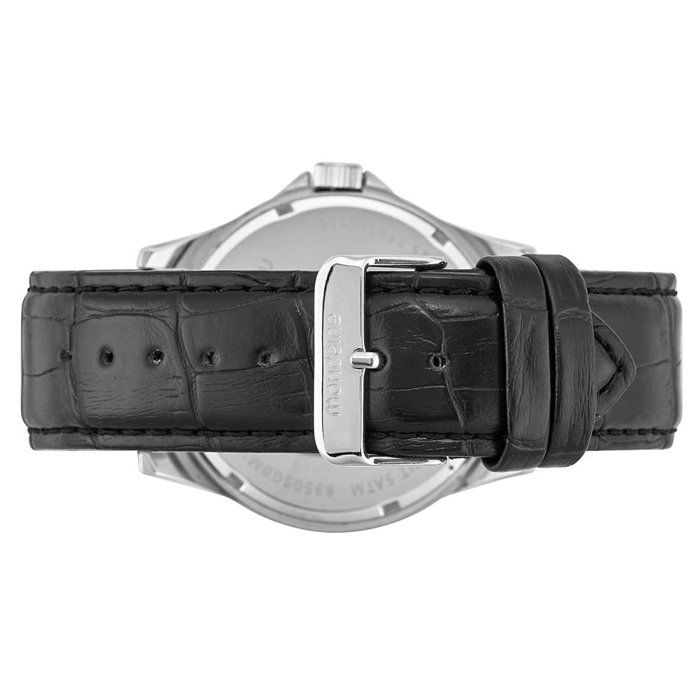 Relógio Masculino Social Visor Texturizado Prata Prata 3