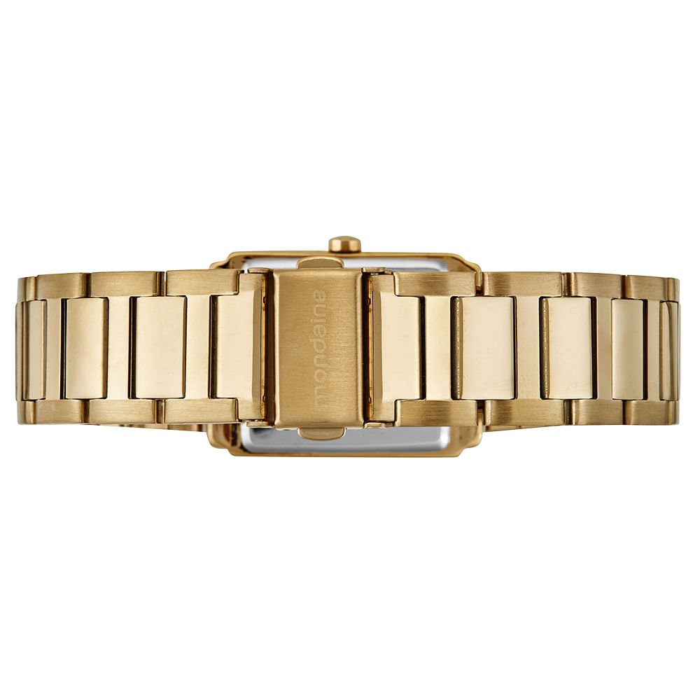 Relógio Feminino Quadrado Vintage Dourado Dourado 3