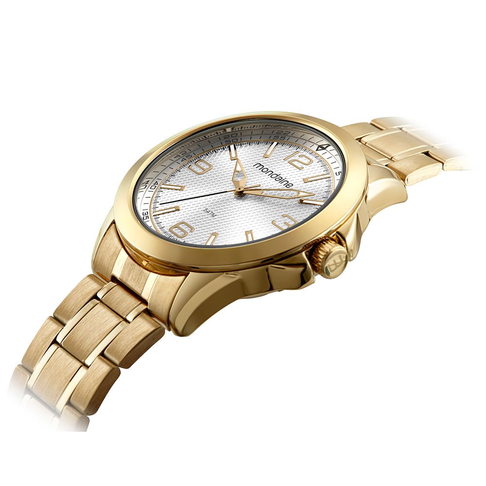 Relógio Masculino Social Dourado Dourado 6