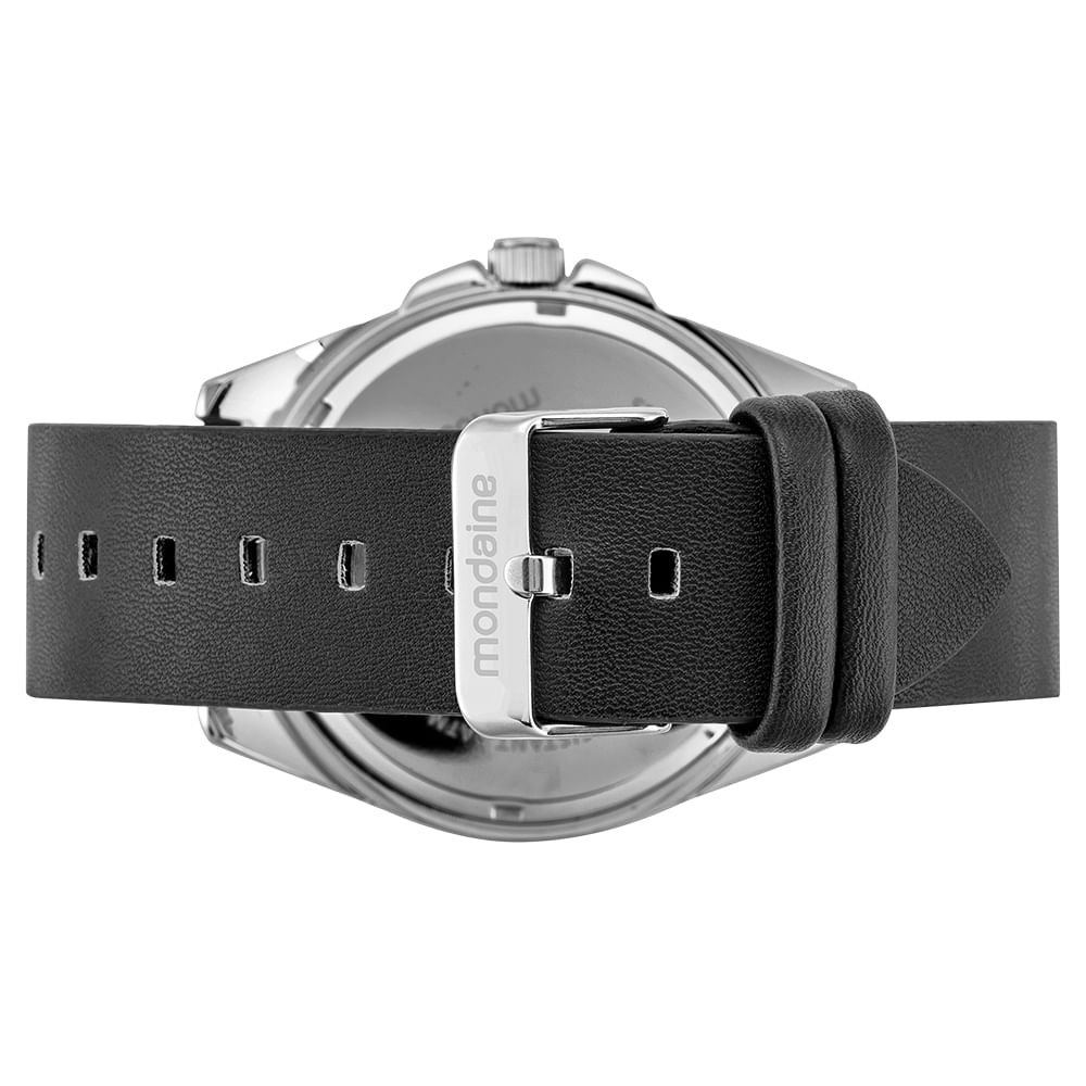 Relógio Masculino Casual Prata Preto 3