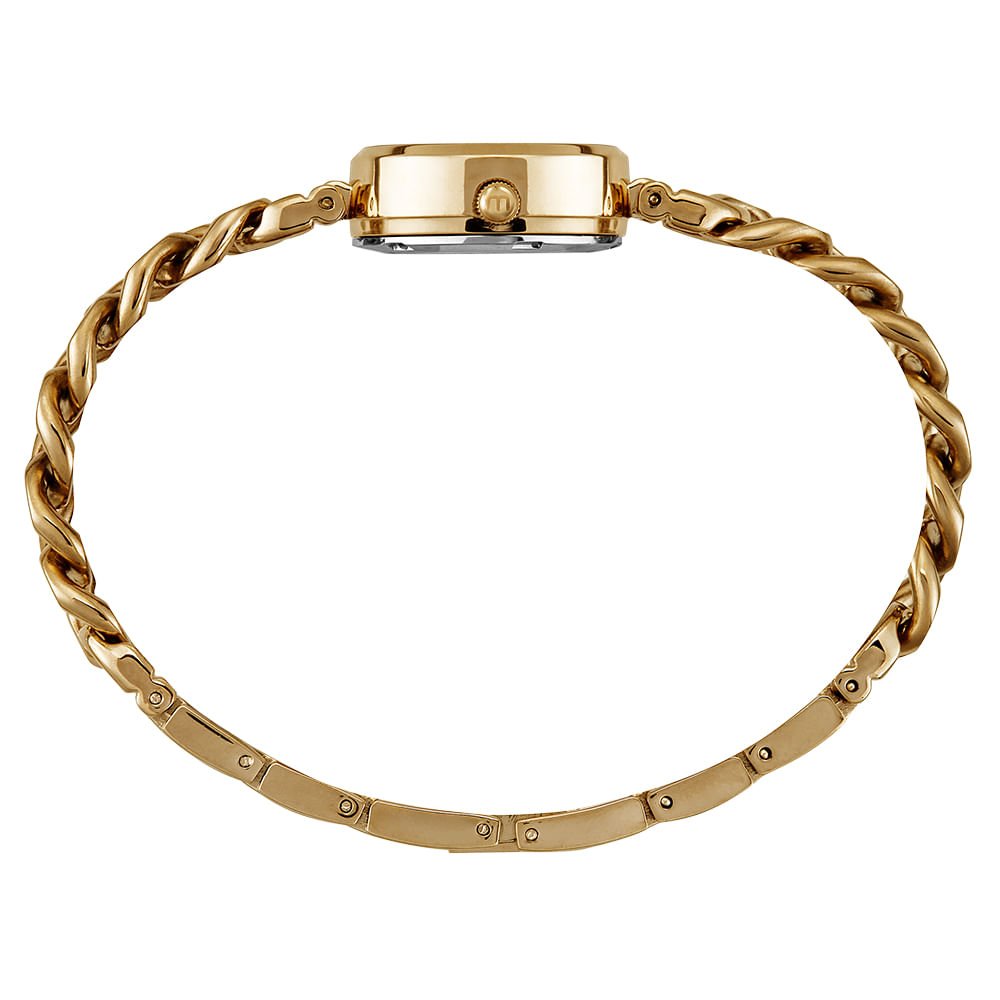 Relógio Feminino Espelhado Corrente Dourado Dourado 2