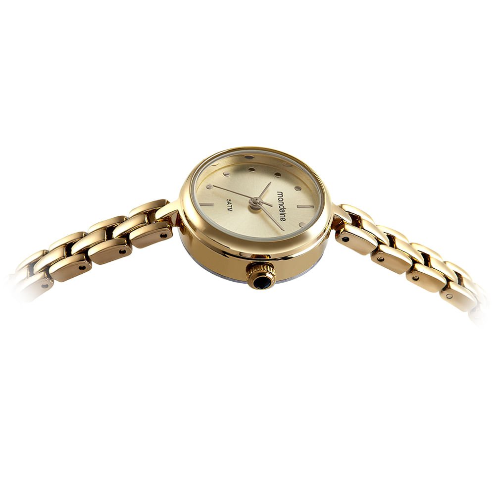 Relógio Feminino Clássico Dourado Dourado 5