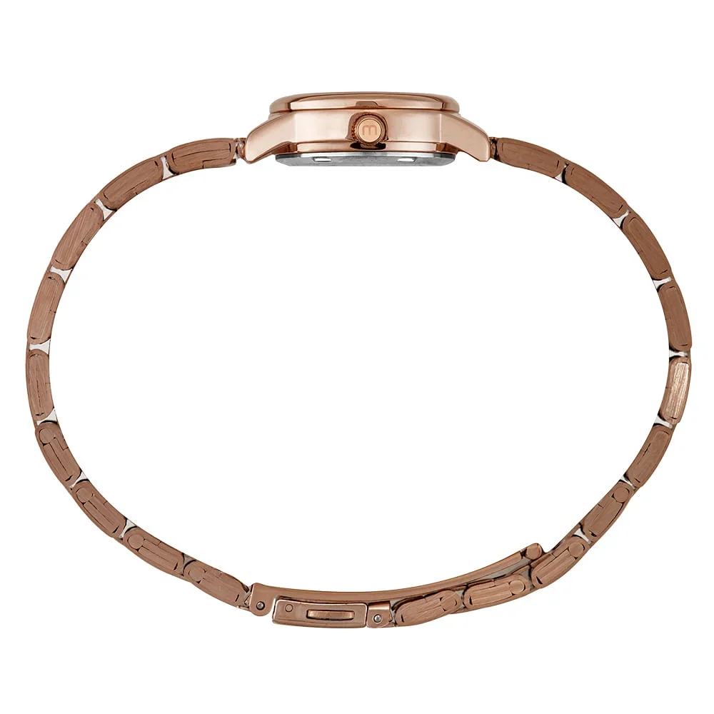 Relógio Feminino Clássico Madrepérola Rosé Rosa 4