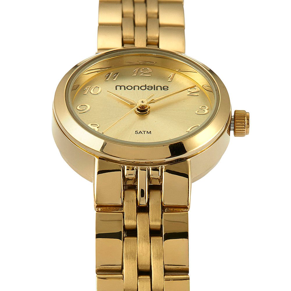 Relógio Feminino Clássico Dourado Dourado 3