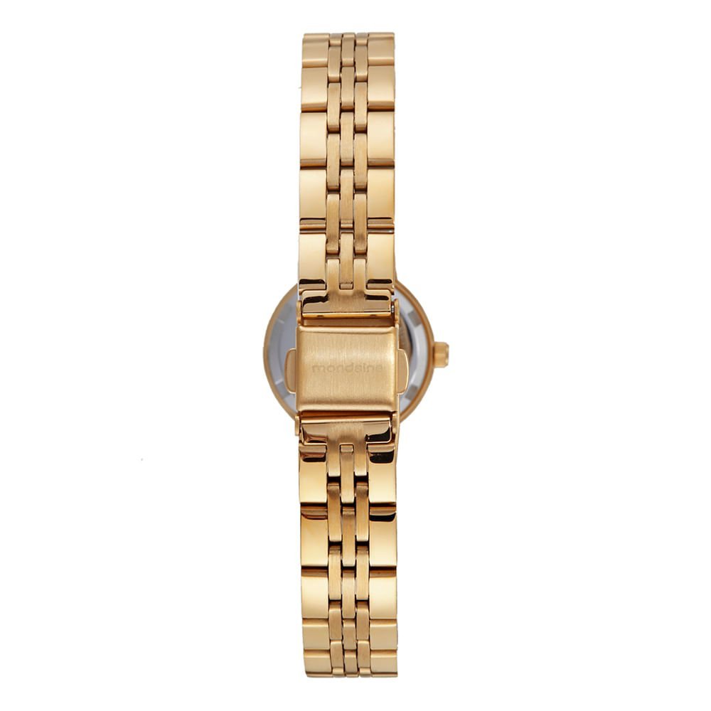 Relógio Feminino Visor Metálico Dourado Dourado 3