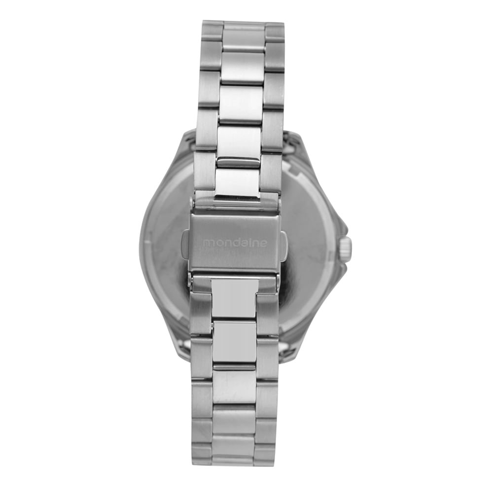 Relógio Feminino Prata com Cristais Coloridos Prata 3