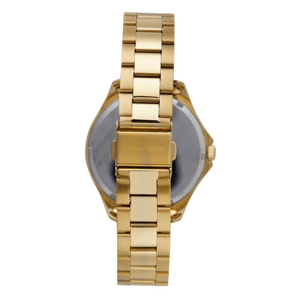 Relógio Feminino Dourado com Cristais Coloridos Dourado 3