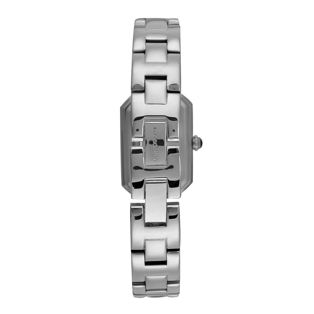 Relógio Feminino Quadrado Corrente Prata Prata 3