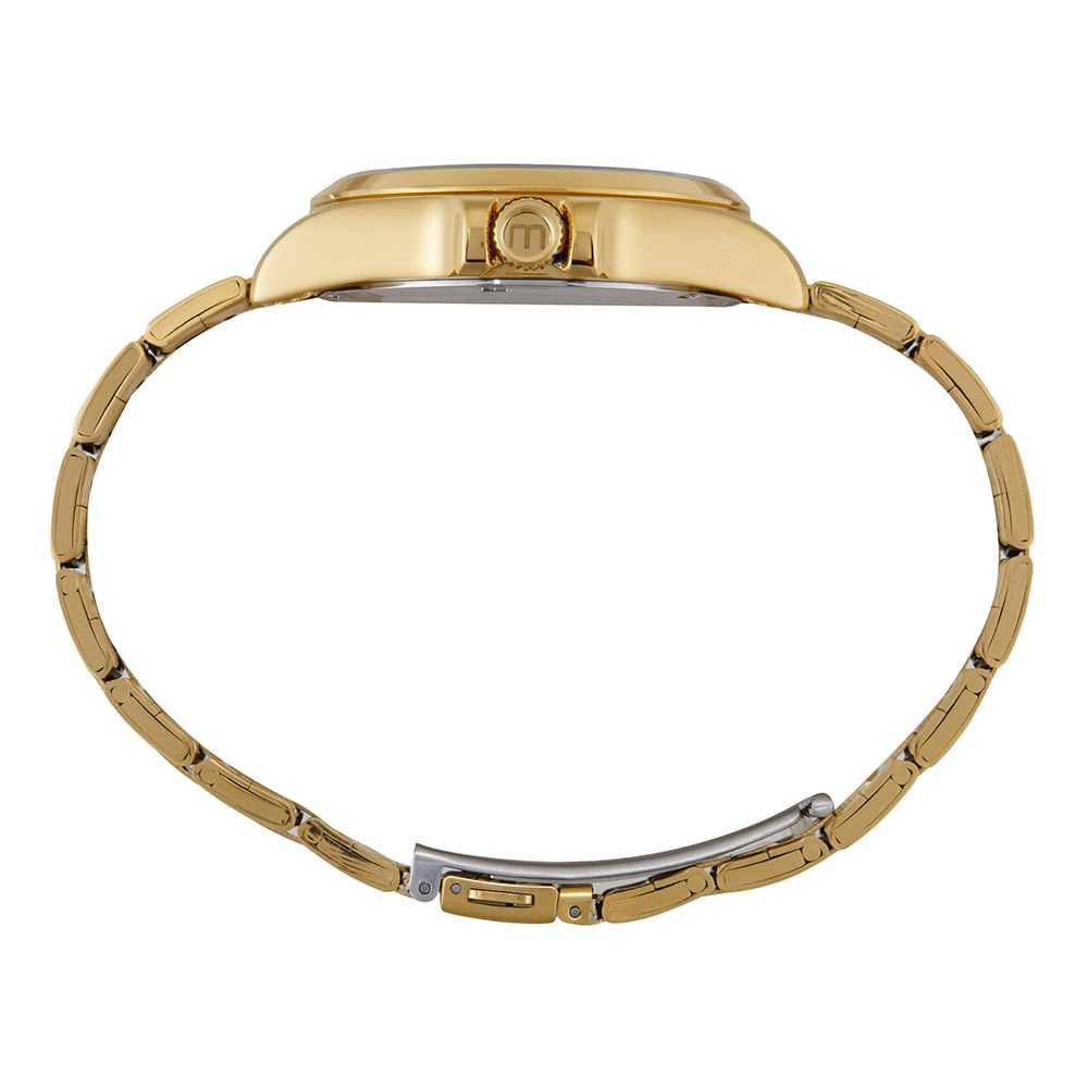 Relógio Masculino Clássico Aço Dourado Dourado 3