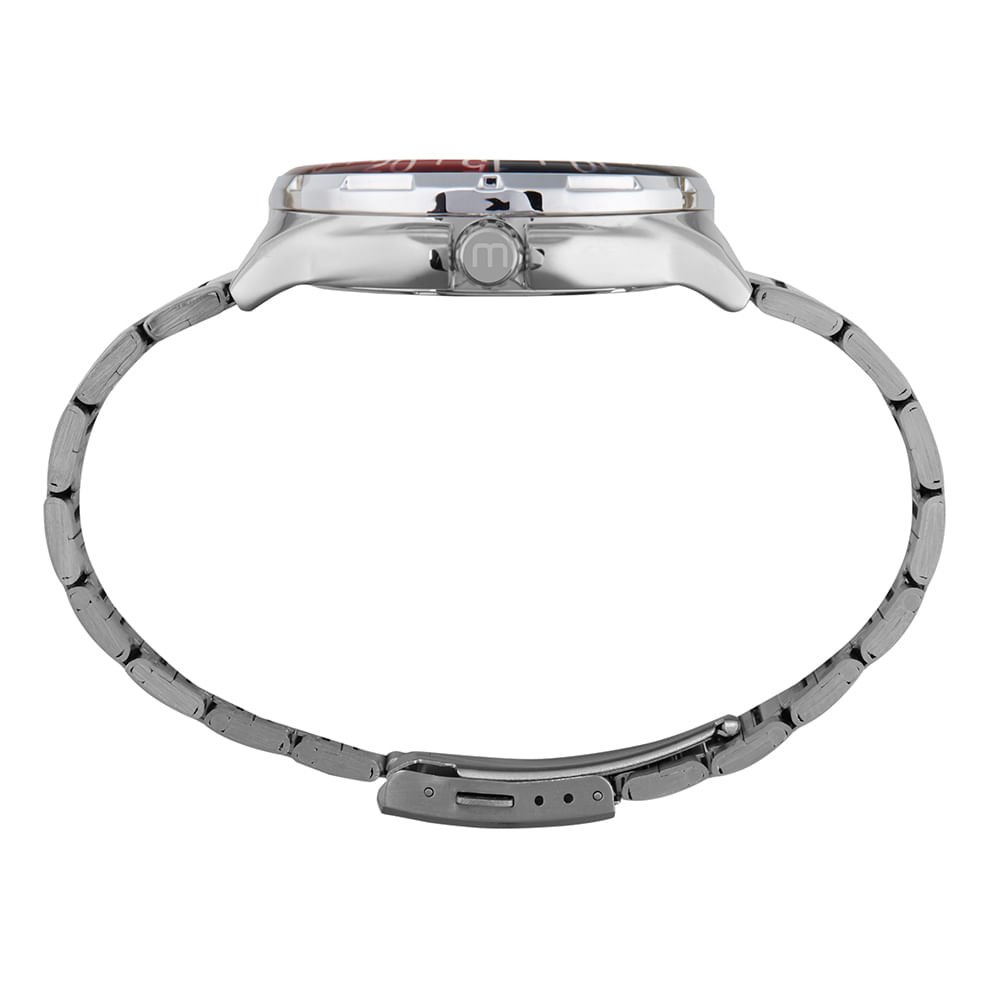 Relógio Masculino Mostrador Texturizado Prata Prata 4