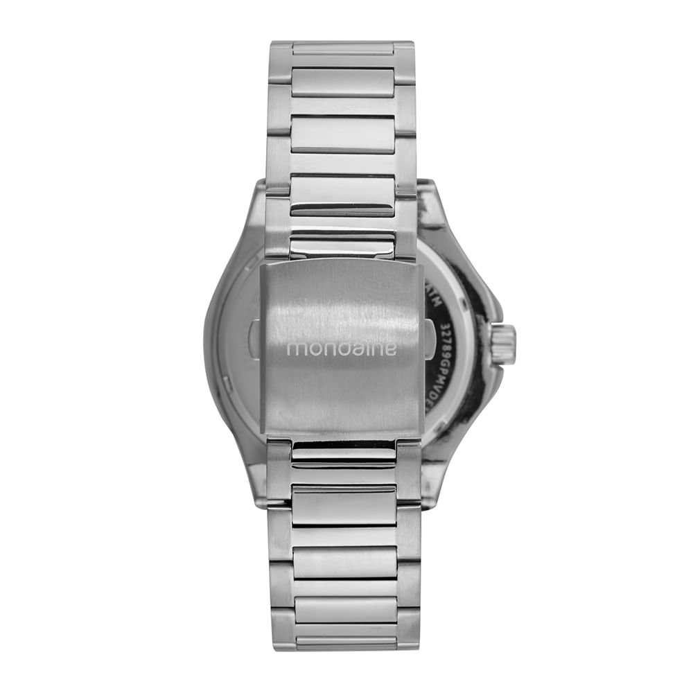 Relógio Masculino Mostrador Texturizado Prata Prata 5