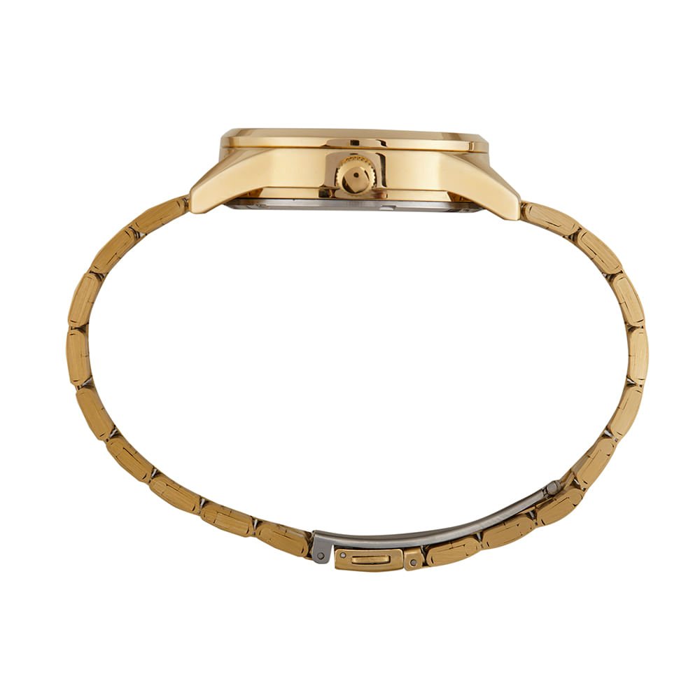 Relógio Masculino Mostrador Texturizado Degradê Dourado Dourado 4