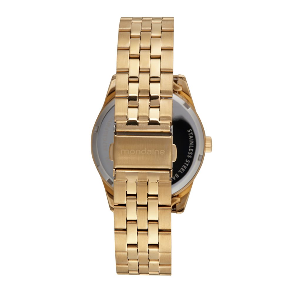 Relógio Masculino Mostrador Texturizado Degradê Dourado Dourado 5