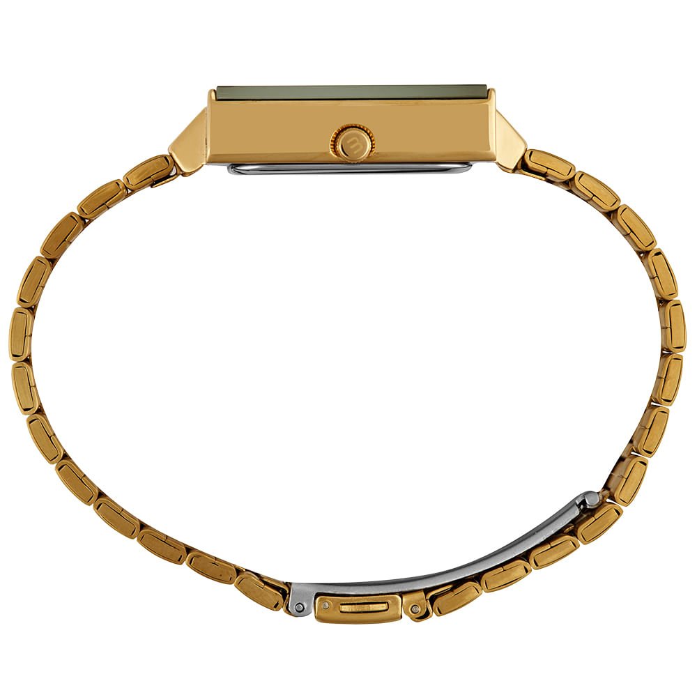 Relógio Masculino Quadrado Vintage Dourado Dourado 3
