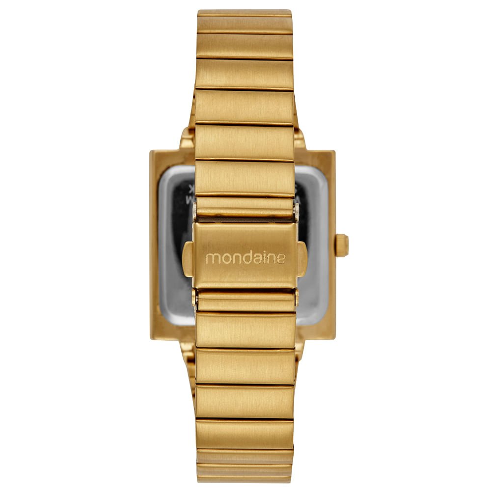 Relógio Masculino Quadrado Vintage Dourado Dourado 4
