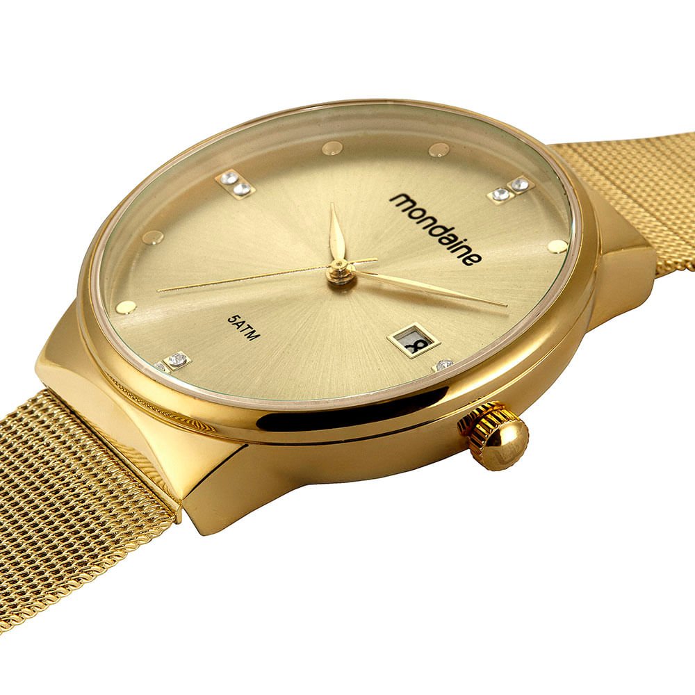 Relógio Feminino Minimalista Dourado Dourado 2
