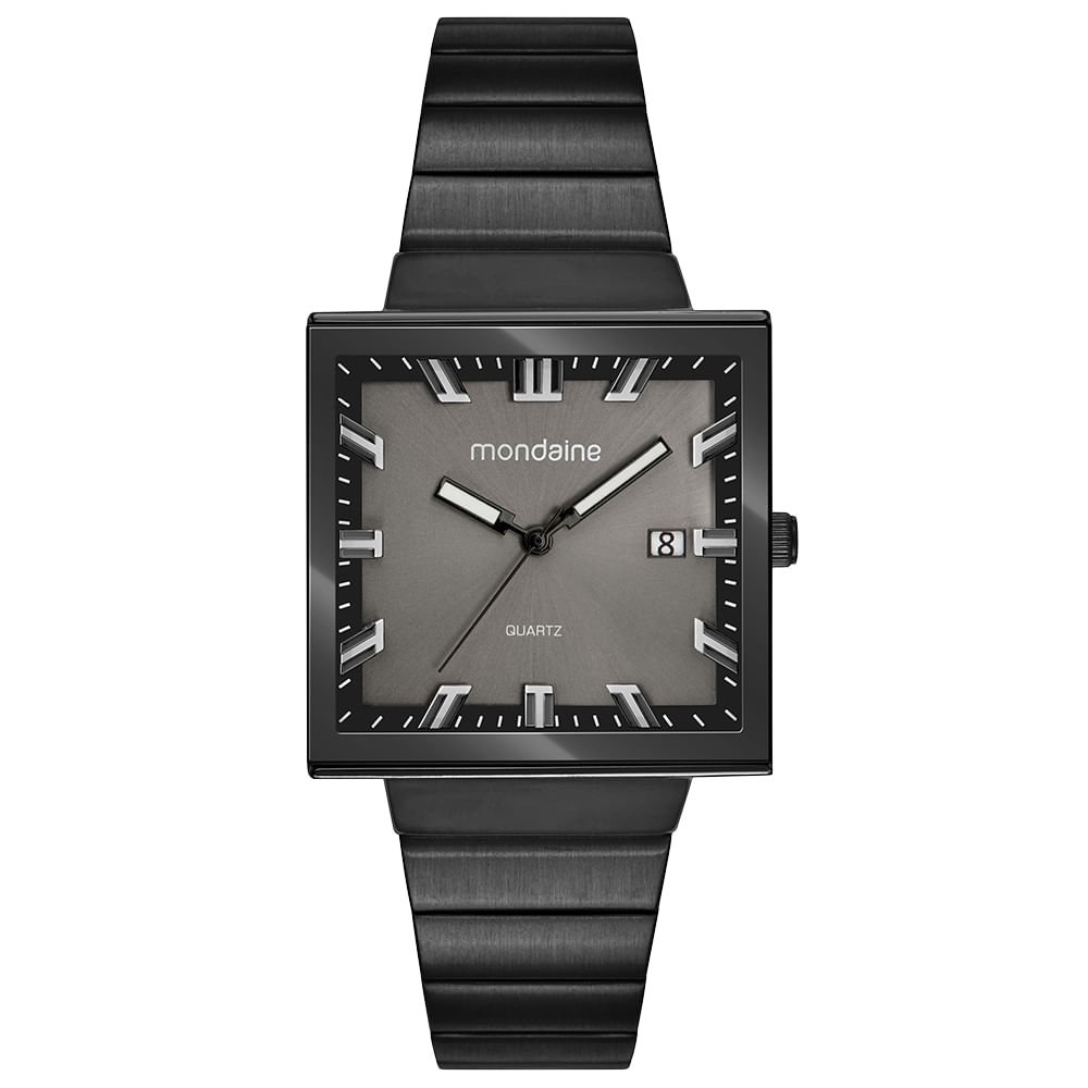 Relógio Masculino Quadrado Vintage Preto Preto