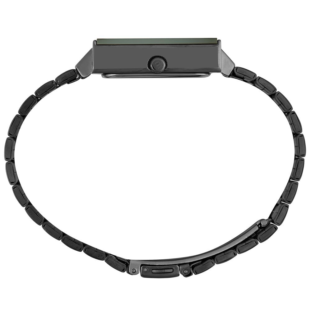 Relógio Masculino Quadrado Vintage Preto Preto 3