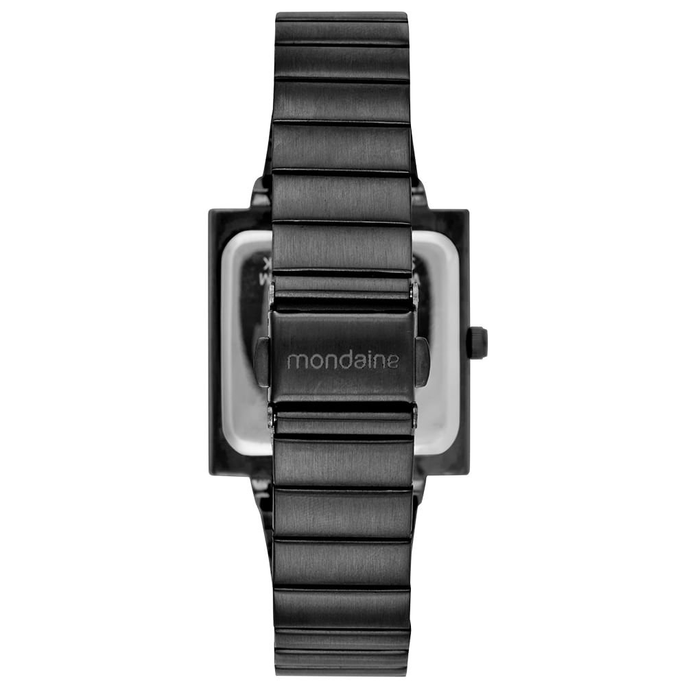Relógio Masculino Quadrado Vintage Preto Preto 4