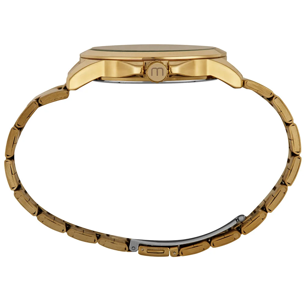 Relógio Masculino Dourado Com Mostrador Azul Dourado/Azul 2