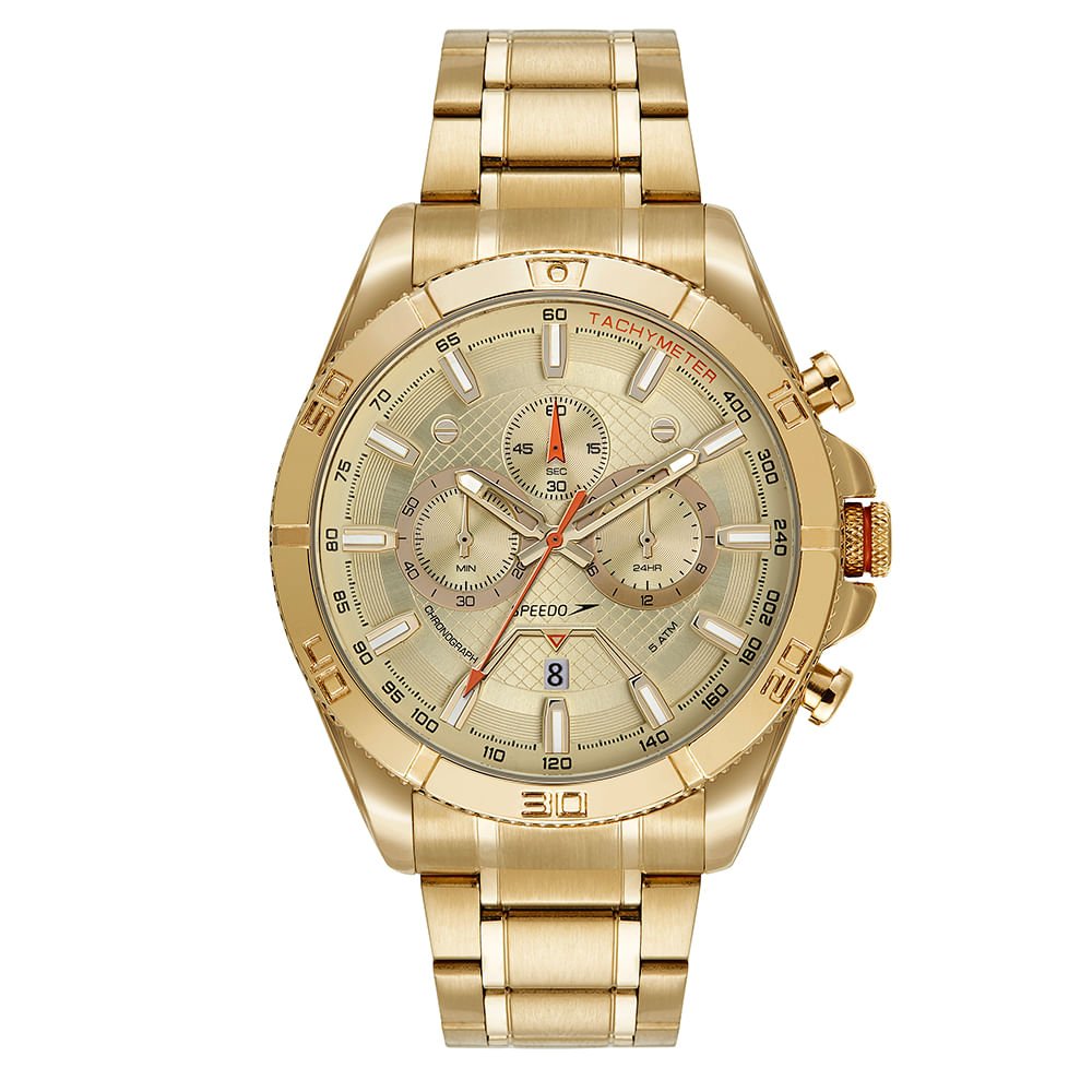 Relógio Masculino Speedo Cronógrafo Dourado