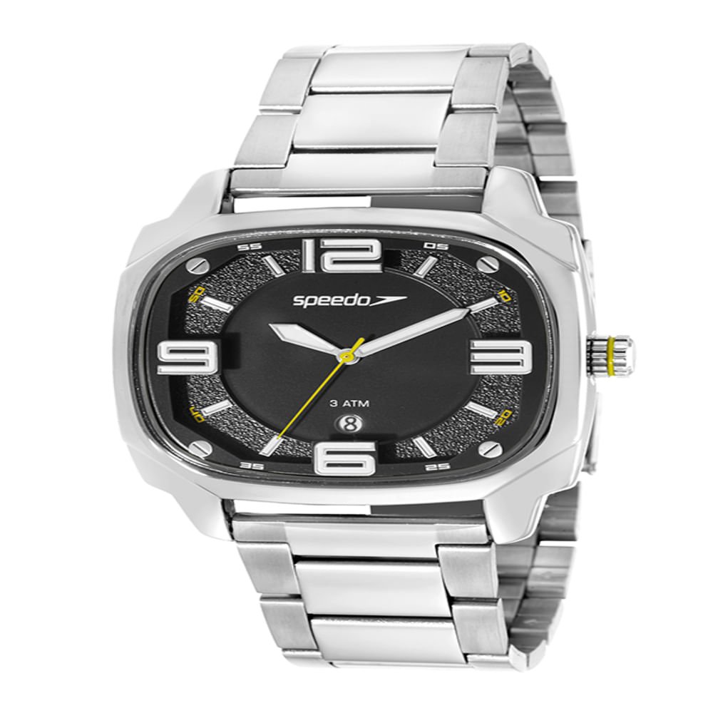 Relógio Masculino Speedo Quadrado Prata Prata 2