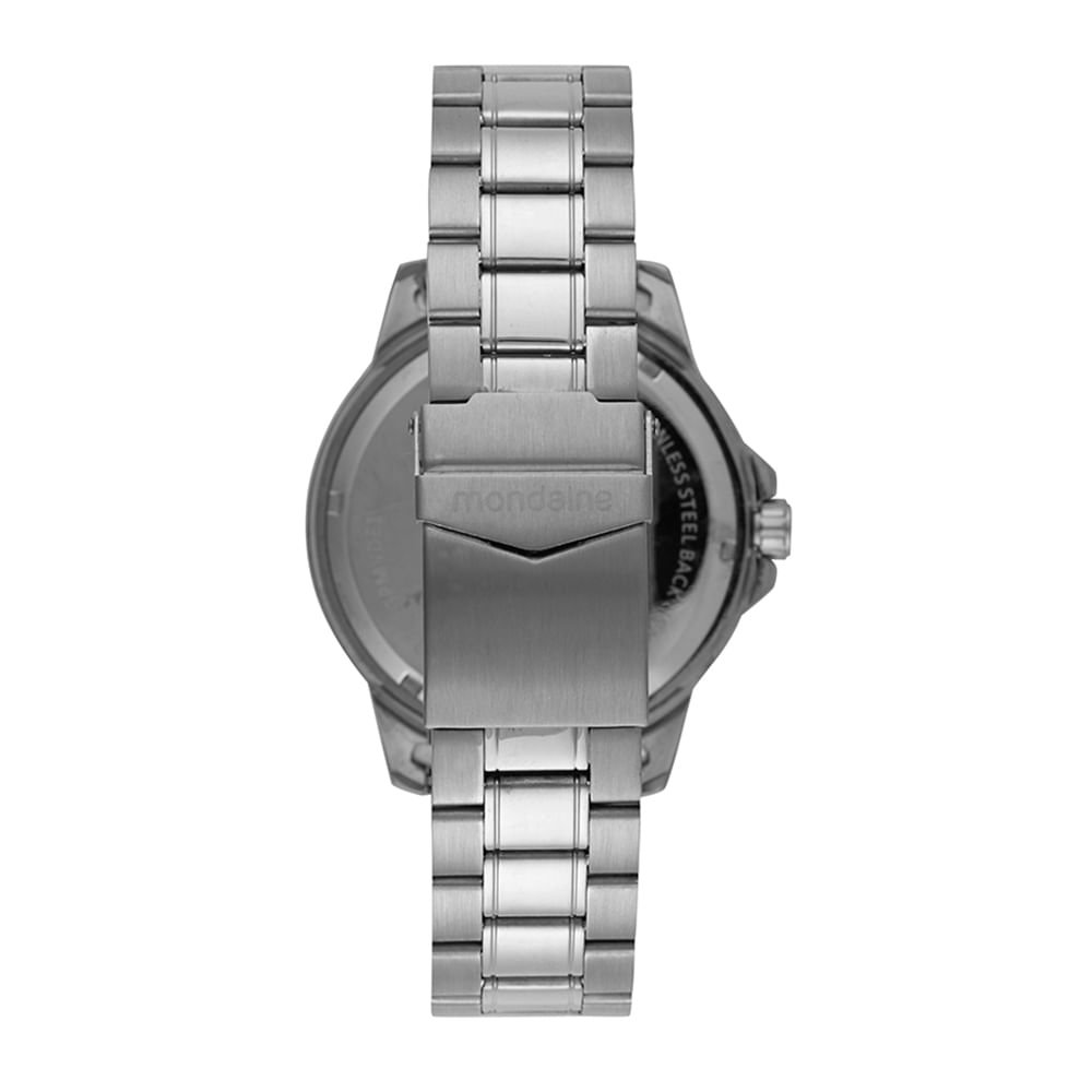 Relógio Masculino Casual Robusto Prata Prata 4