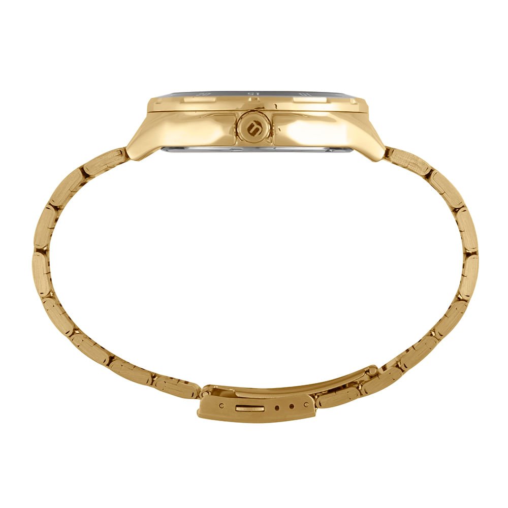 Relógio Masculino Efeito Movimento Translação Saturno Dourado Dourado 4