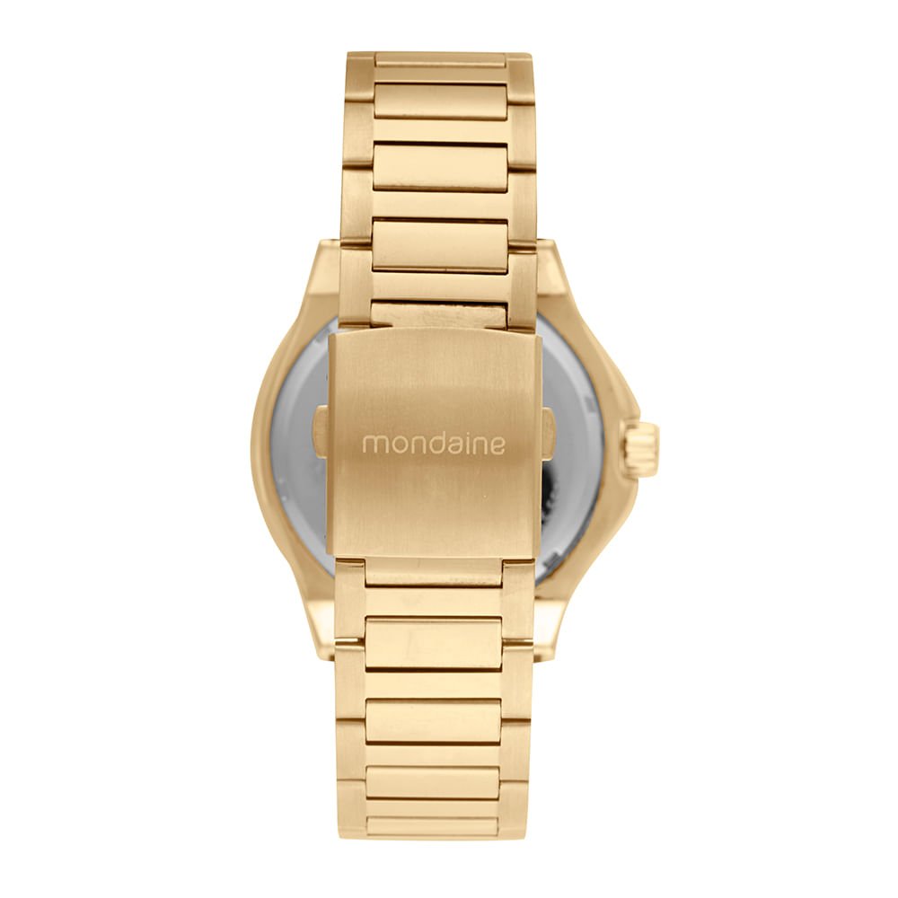 Relógio Masculino Efeito Movimento Translação Saturno Dourado Dourado 5