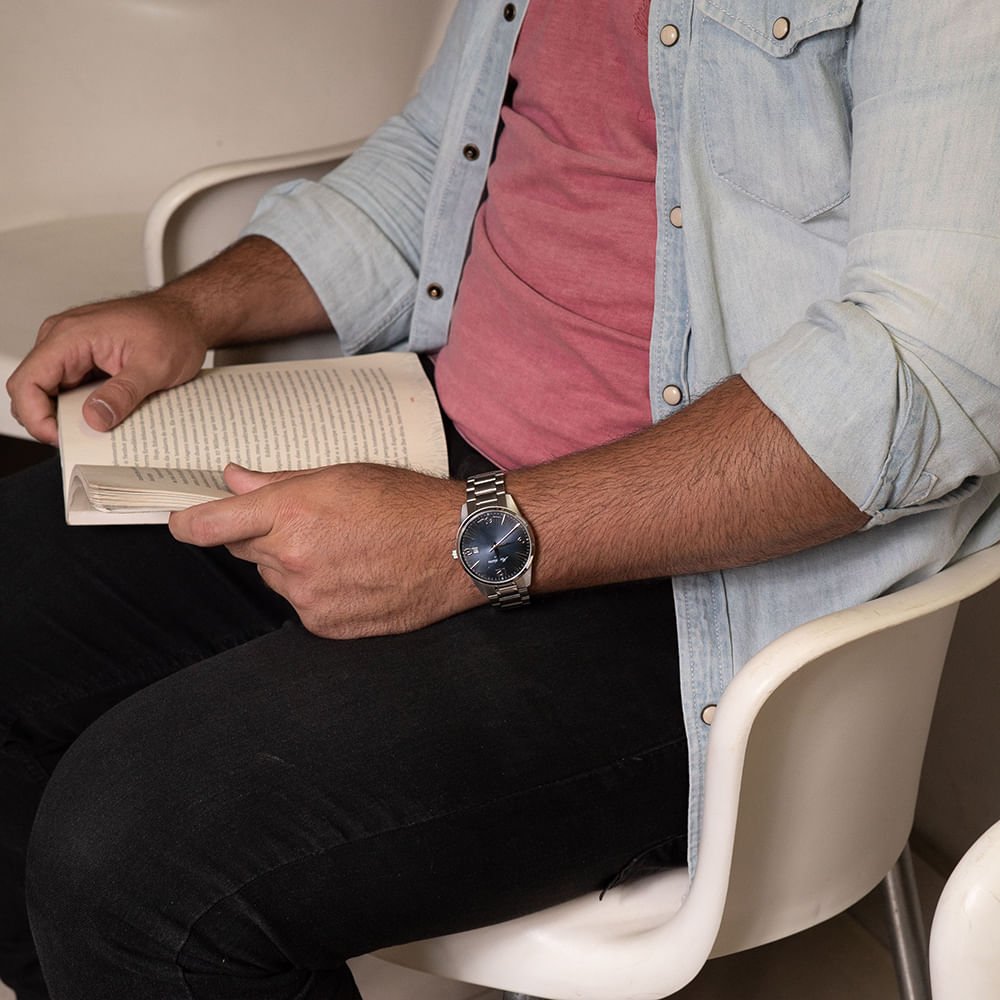 Relógio Automático Aço Prata Prata 3