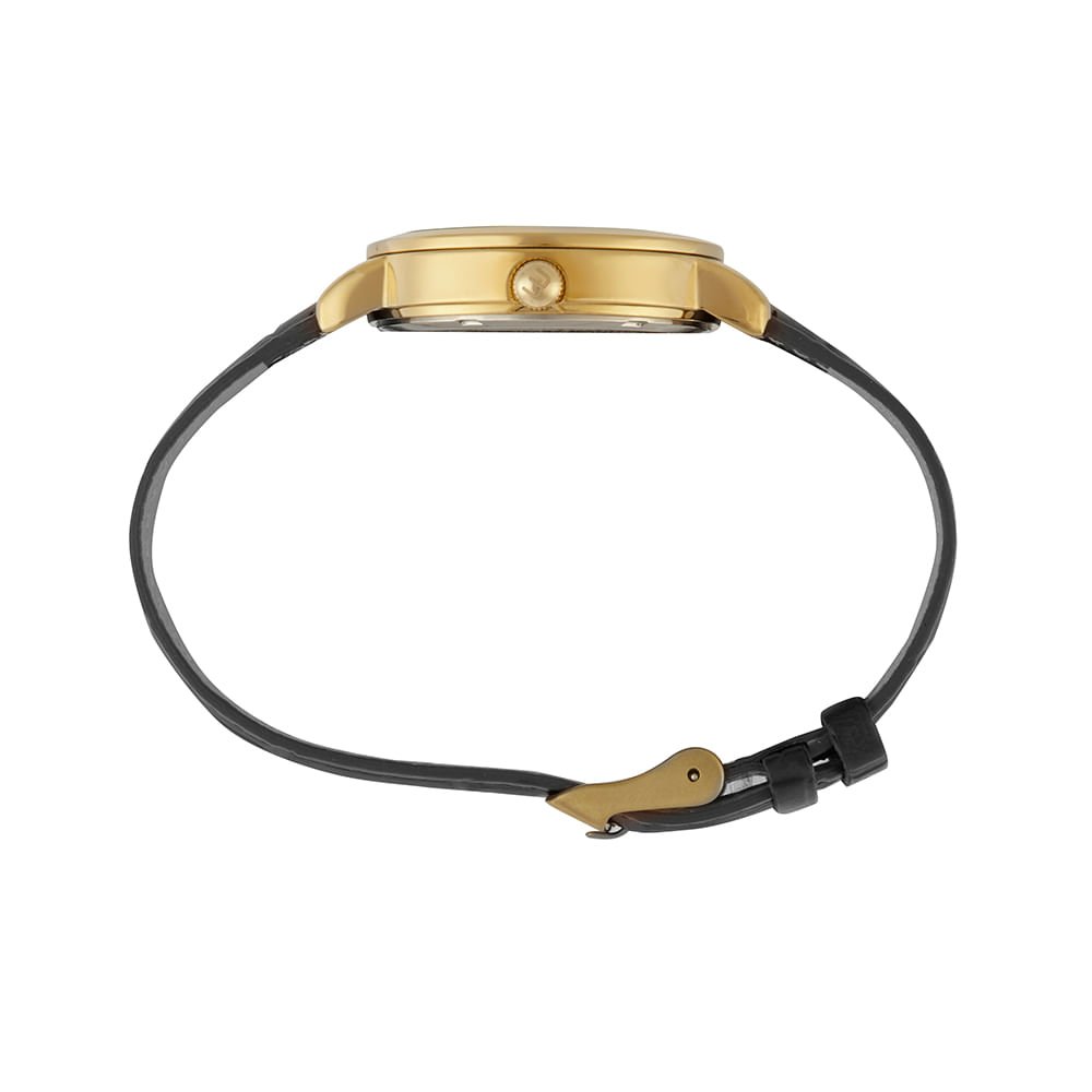 Relógio Feminino Casual Visor Metalizado Cristais Prata Prata 3