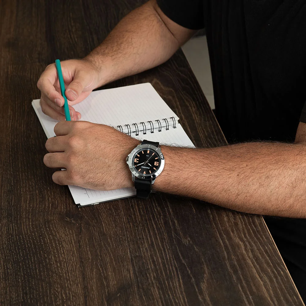 Relógio Masculino Silicone Prata Prata 2